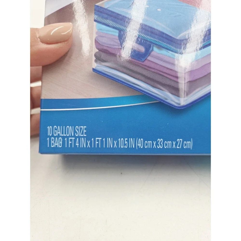 2 NIB Ziploc XL X-Large Flexible Storage Tote 10 Gallon Clear Plastic